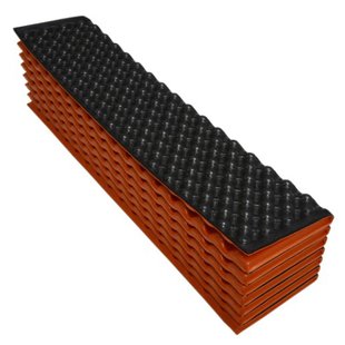 Camping mat BaseCamp Tourist, 185x55x1.5 cm, Black/Orange (BCP 20206)