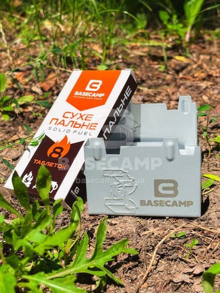 Твердопаливний пальник BaseCamp Pocket Stove з набором сухого пального, 4 таблетки (BCP 51700)