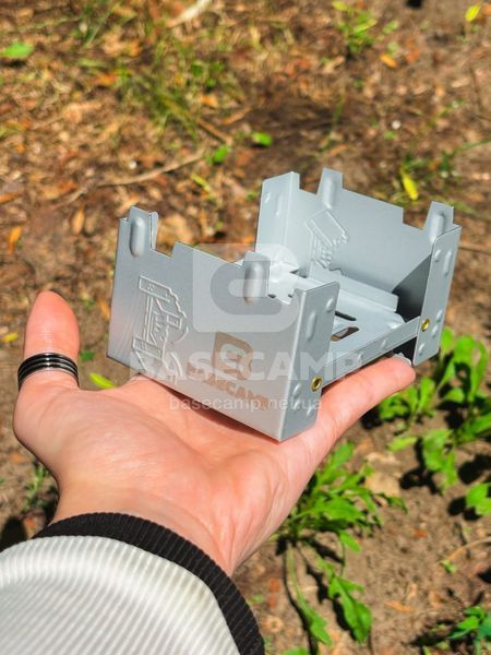 Твердопаливний пальник BaseCamp Pocket Stove з набором сухого пального, 4 таблетки (BCP 51700)
