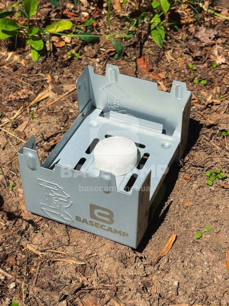 Твердопаливний пальник BaseCamp Pocket Stove з набором сухого пального, 4 таблетки (BCP 51700)