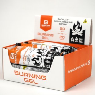 Гель для розпалювання BaseCamp Burning Gel, 30 стіків по 20 мл (BCP 50600)