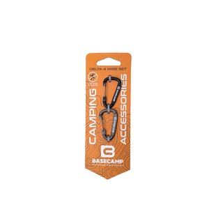 Набор алюминиевых сервисных карабинов Base Camp Delta 4 Wire Set 2, 2 шт, Black/Grey (BCP 60800)