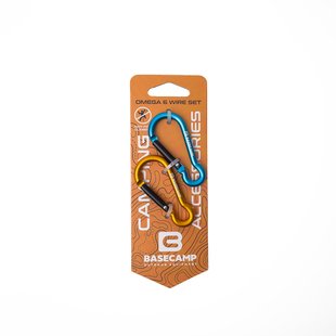 Набор алюминиевых сервисных карабинов Base Camp Omega 6 Straight Set, 2 шт, Blue/Orange (BCP 61216)