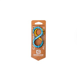 Набор алюминиевых сервисных карабинов Base Camp Sigma 5 Wire Set, 2 шт, Blue/Orange (BCP 61016)