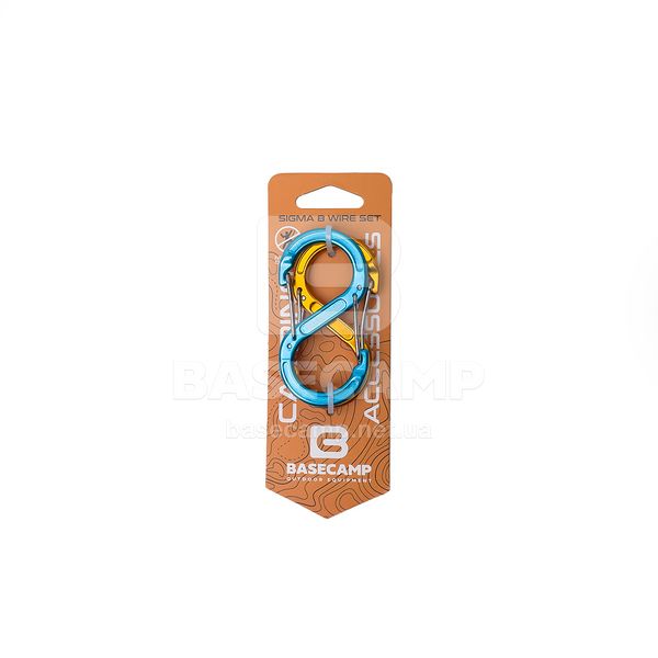 Набор алюминиевых сервисных карабинов Base Camp Sigma 5 Wire Set, 2 шт, Blue/Orange (BCP 61016)